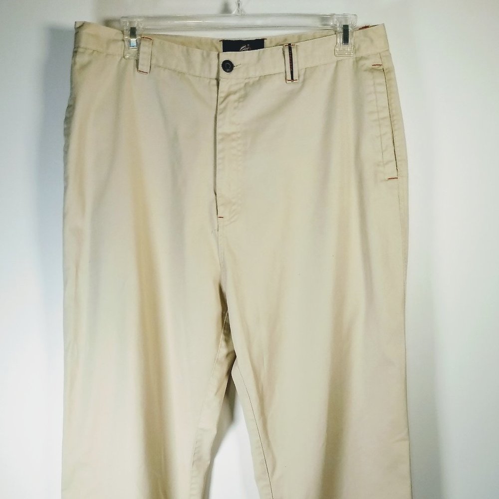 Mongoose Men's Cream Pants Size 38x32 Flat Front